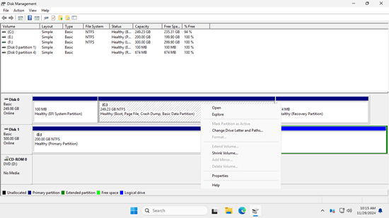 Gerenciamento de Disco do Servidor 2025